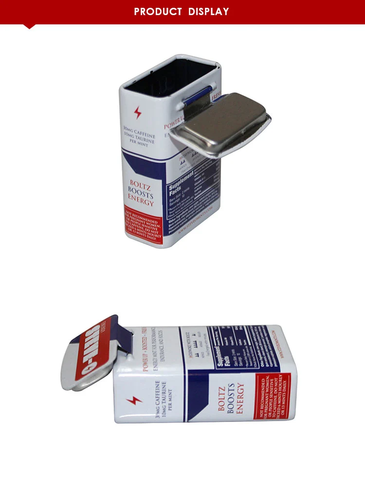 High Quality New Product Airtight Sugar Free Hinged Peppermint Tin Box
