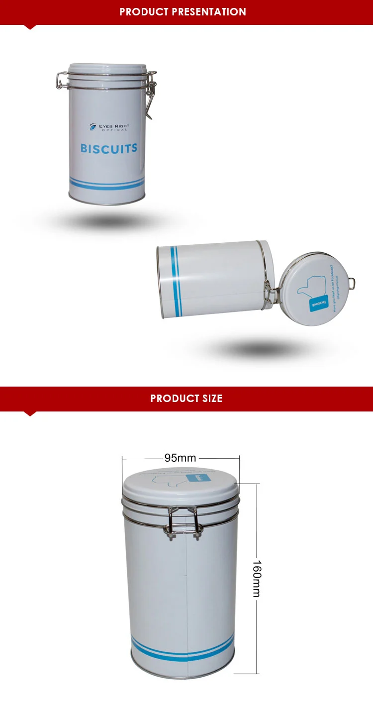 Wholesale airtight tea sugar coffee tin set with silicone seal ring