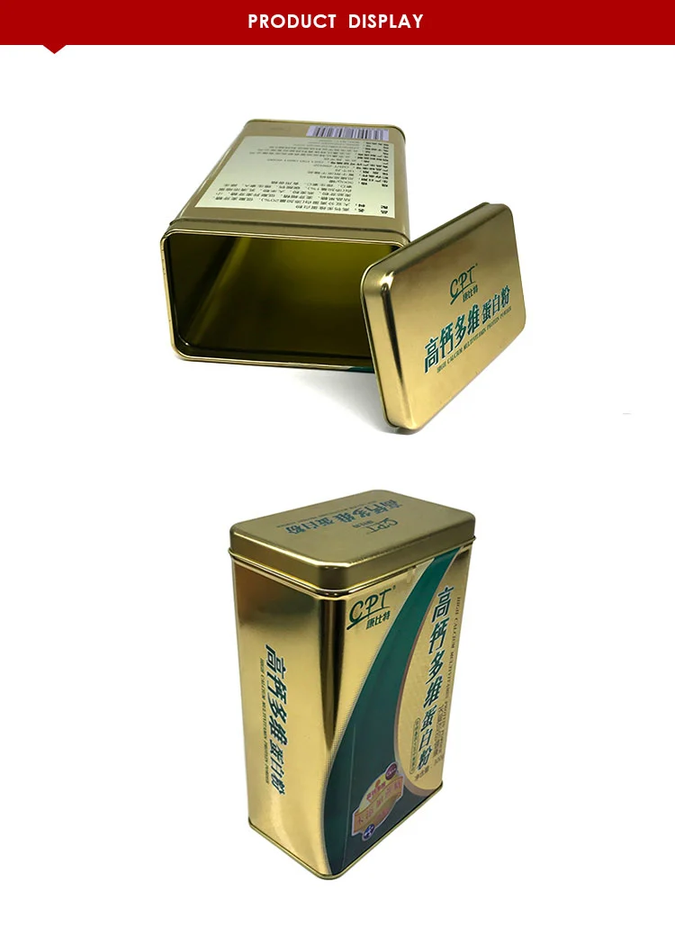 Custom Metal Box For Tea Leaves Food Grade Cookie Tin Cans Christmas Metal Tin