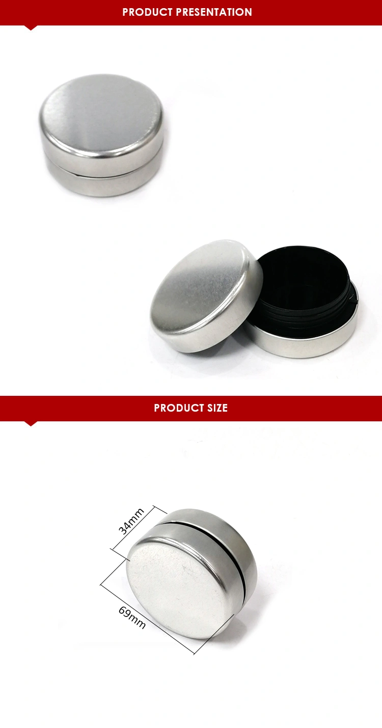 custom round CR tin for packing mint candy screw lid Children Resistant Tin peppermint packaging
