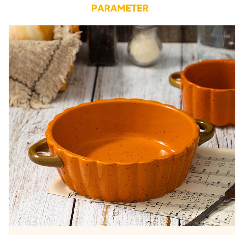 Pumpkin Shape porcelain bakeware manufacturer