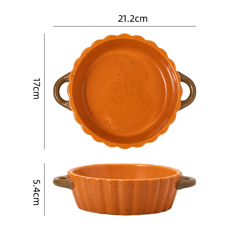 Pumpkin Shape porcelain bakeware manufacturer