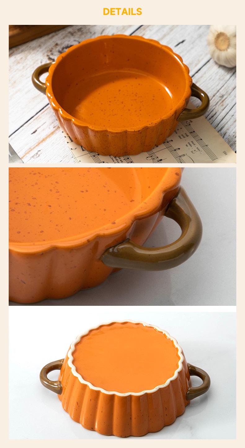 Pumpkin Shape porcelain bakeware manufacturer