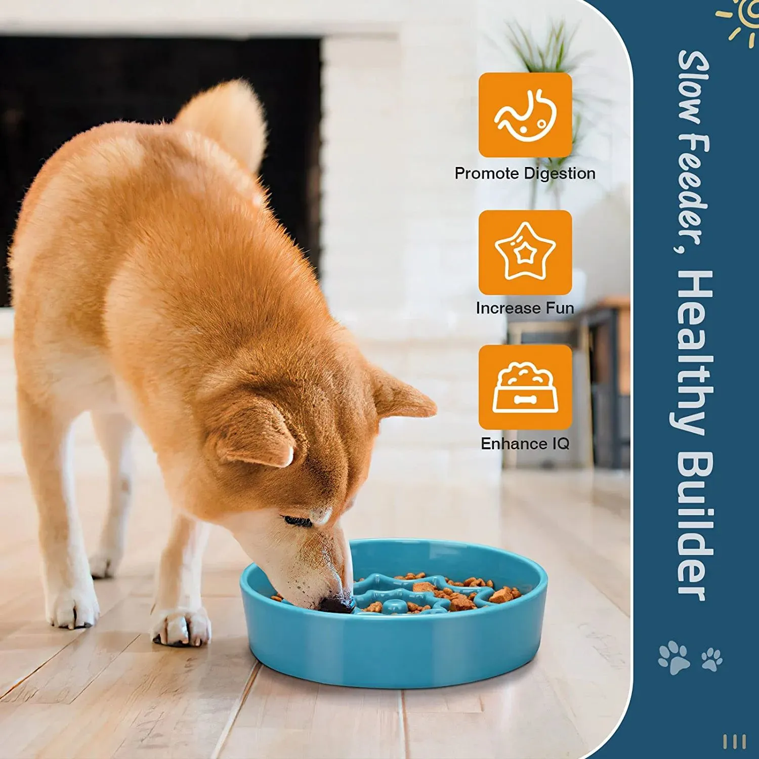 Dog Ceramic Feeder slow eating bowl manufacturer
