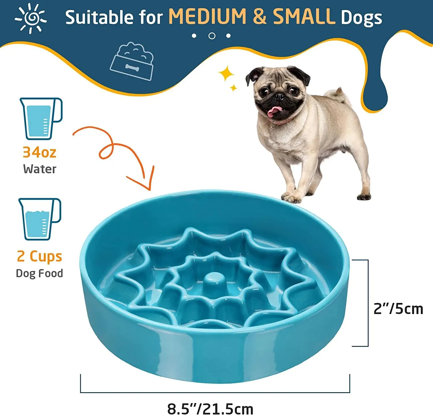 Dog Ceramic Feeder slow eating bowl manufacturer