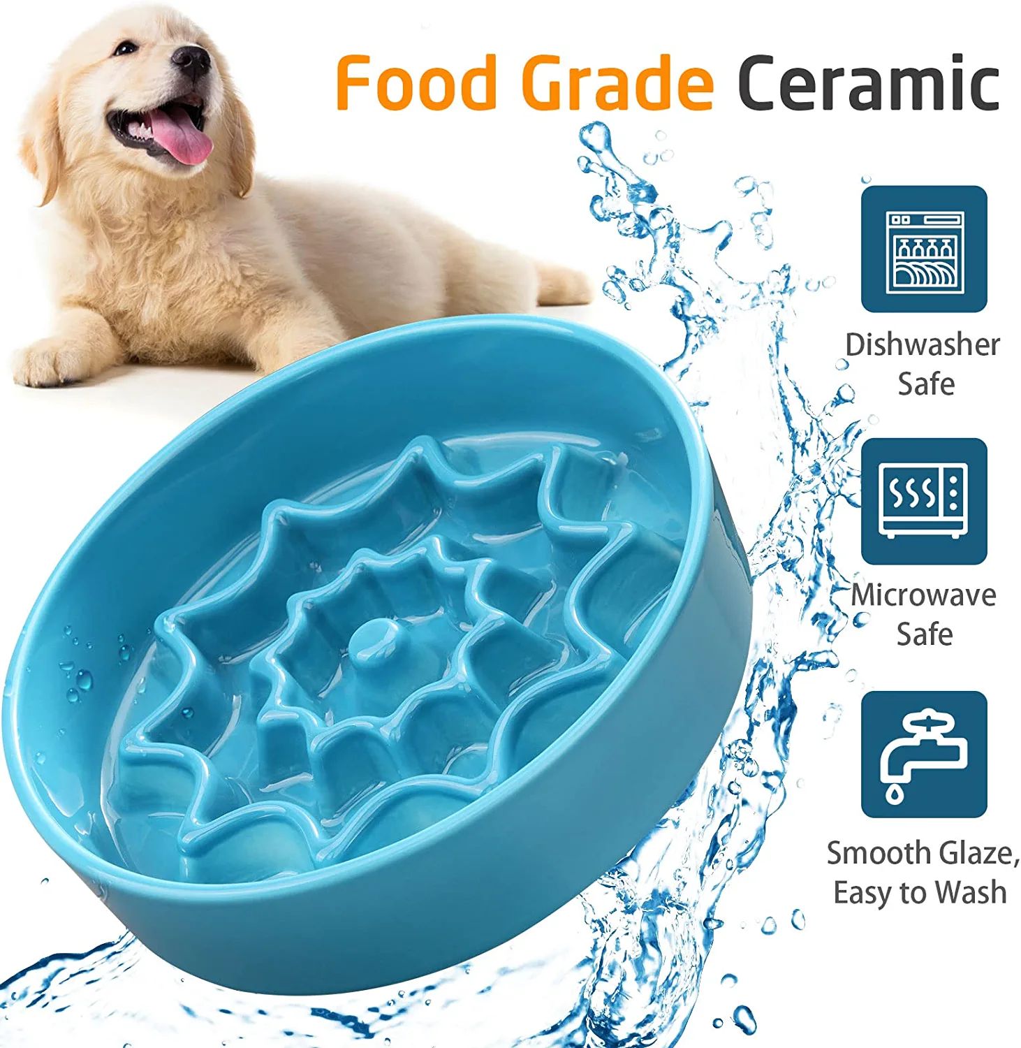 Dog Ceramic Feeder slow eating bowl manufacturer