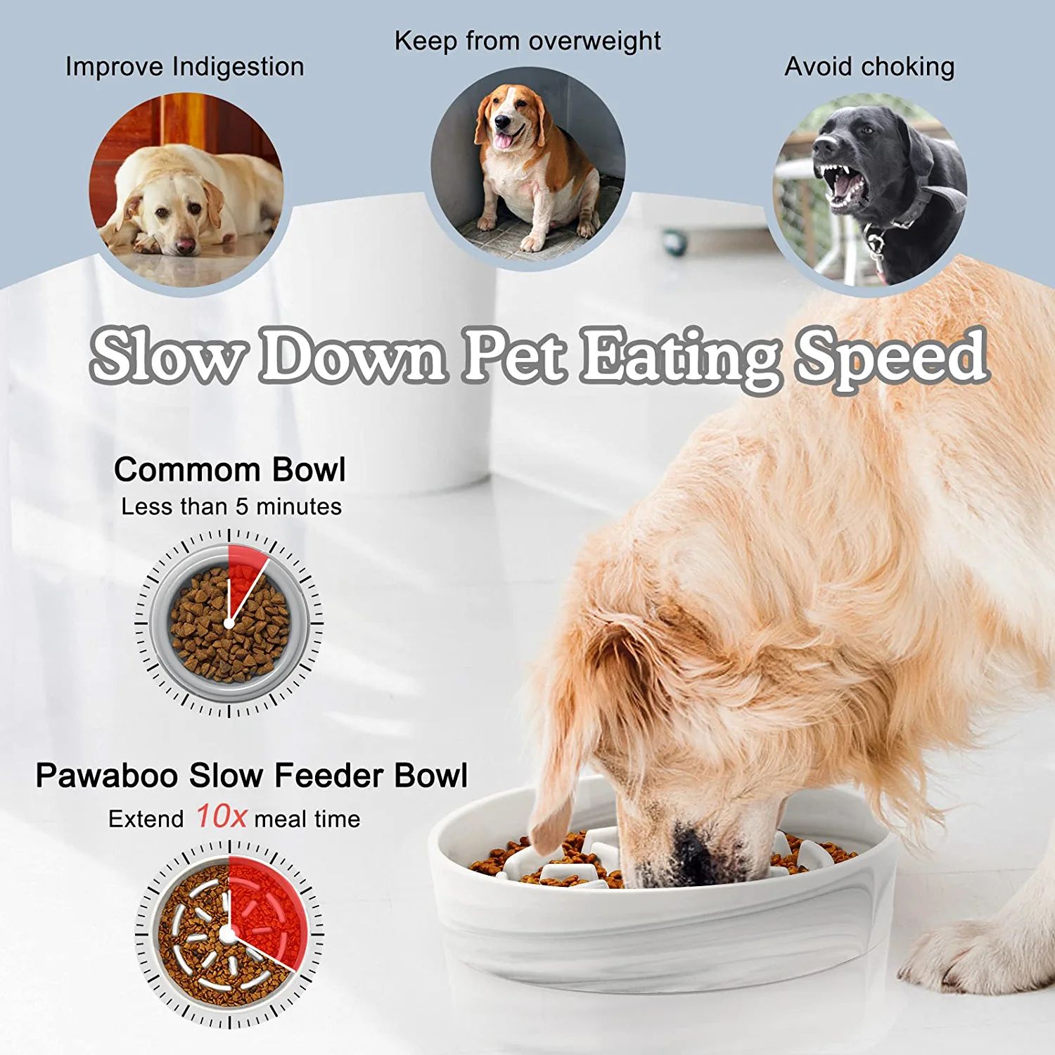 Anti-Slip Multi Groove ceramic dog bowl manufacturer