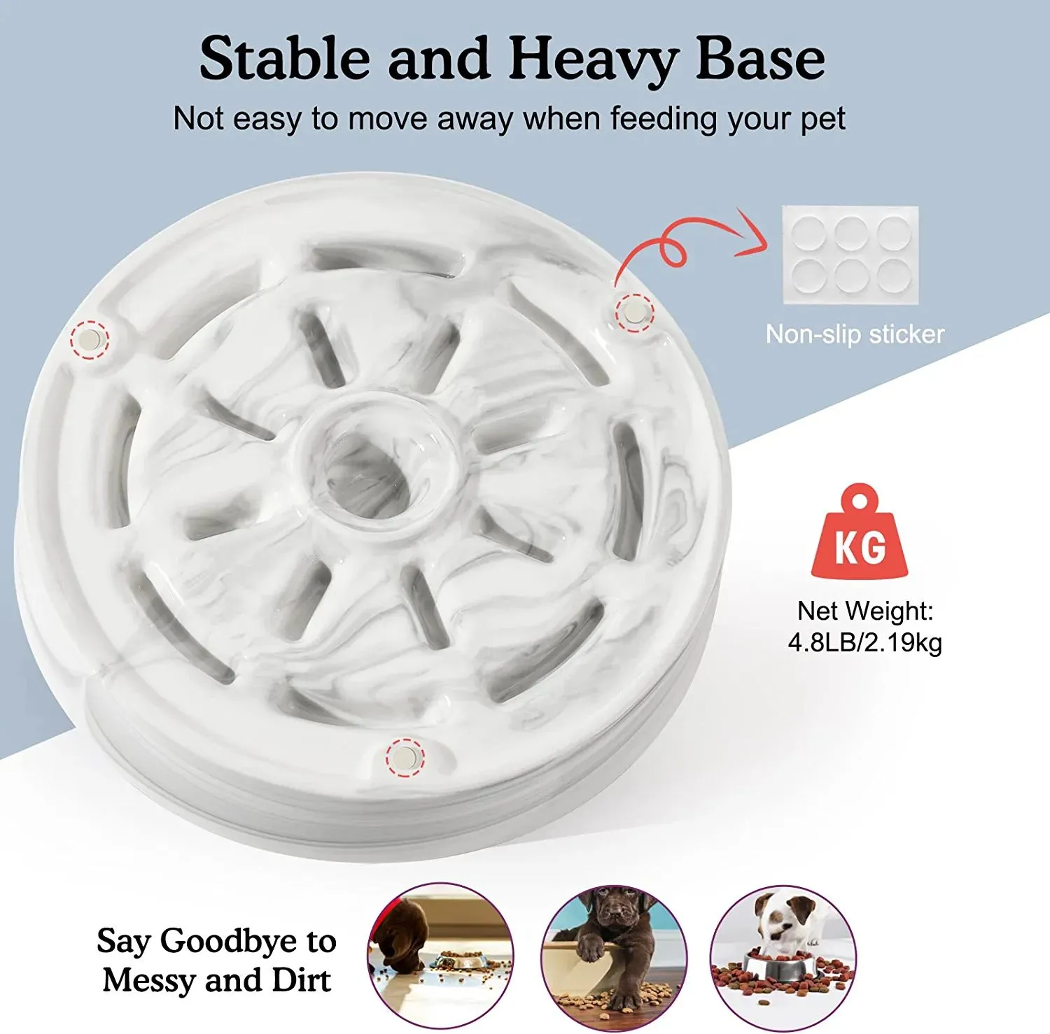 Anti-Slip Multi Groove ceramic dog bowl manufacturer