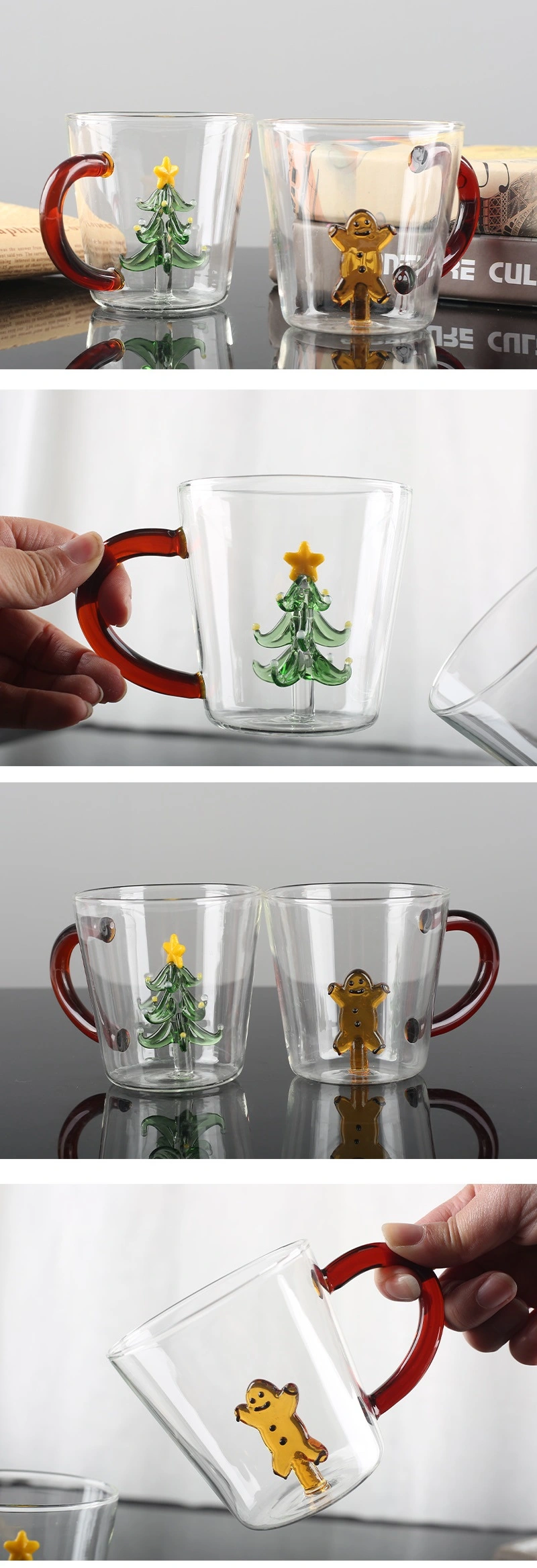 Christmas tree coffee glass mug manufacturer