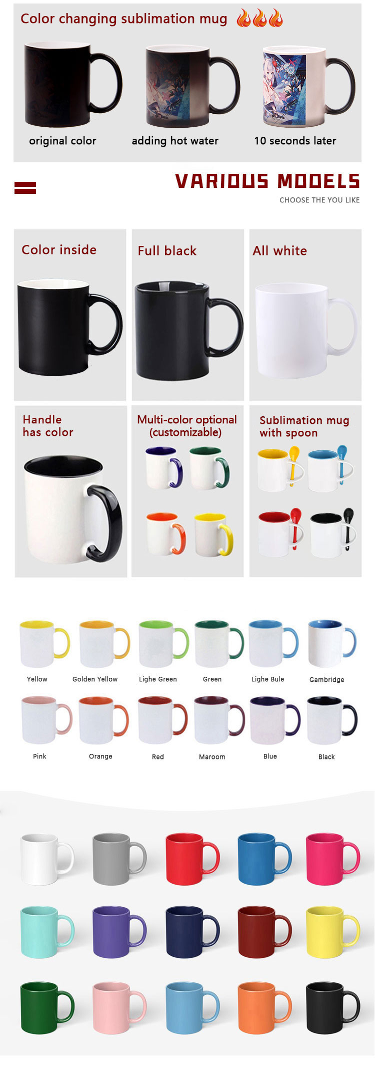 Warehouse Custom Sublimation Blank Mug manufacturer