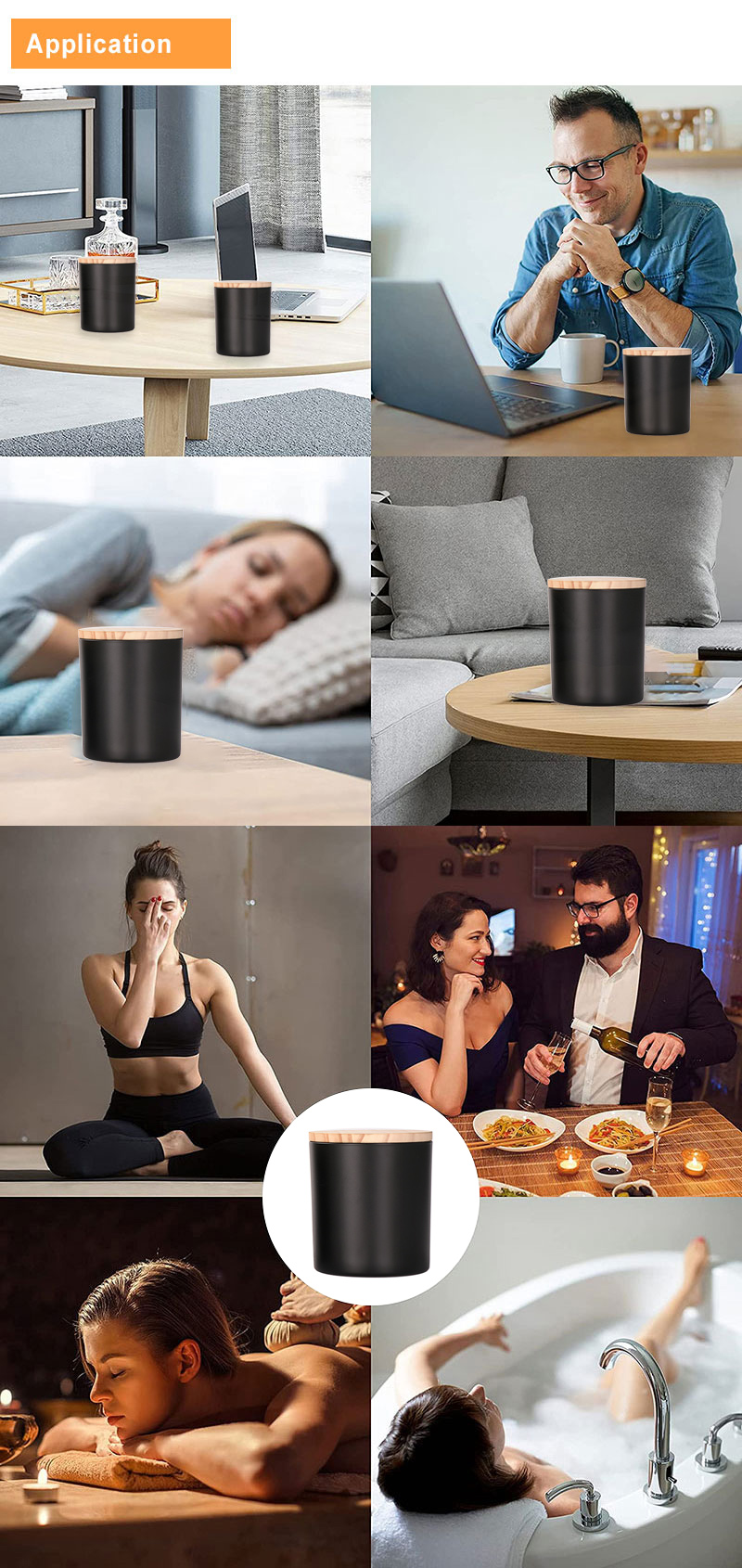 Empty Candle Cup With Lid manufacturer