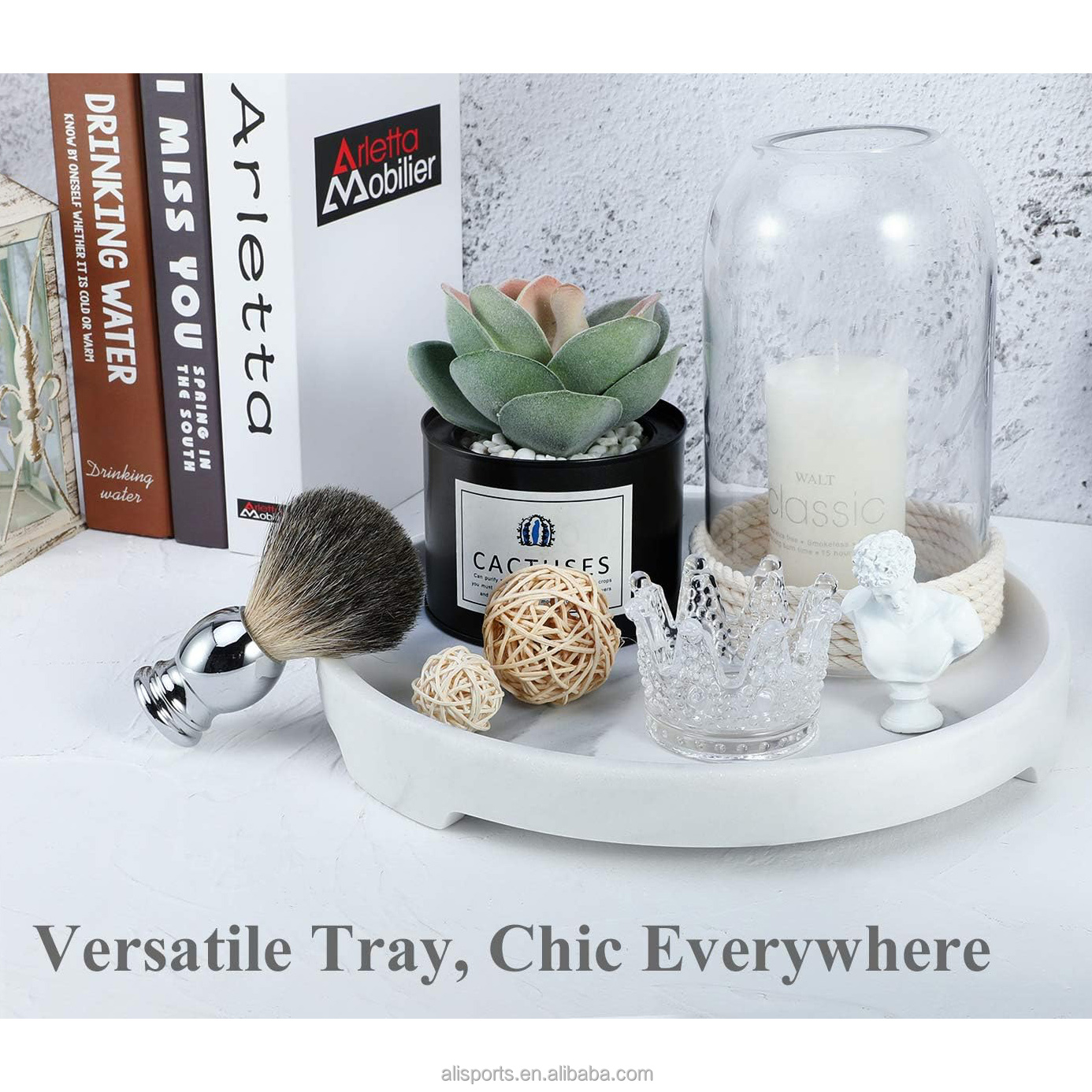 Resin Oval-shaped Vanity Tray manufacturer
