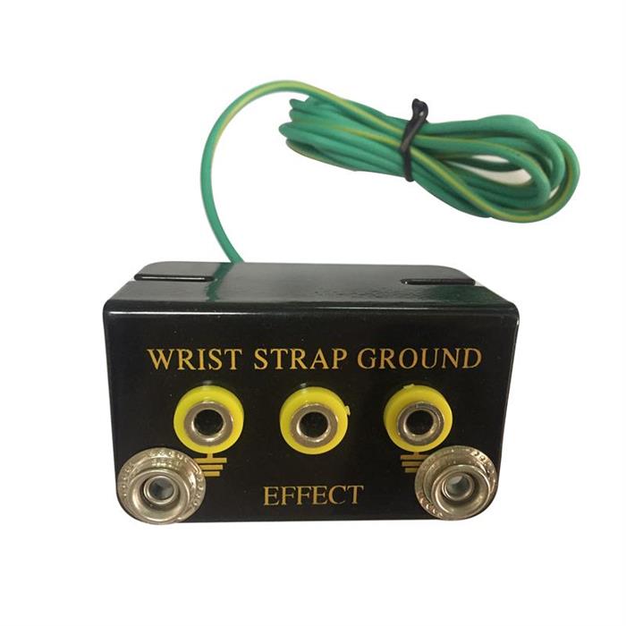 Grounding Cord for bench mount with two banana jacks