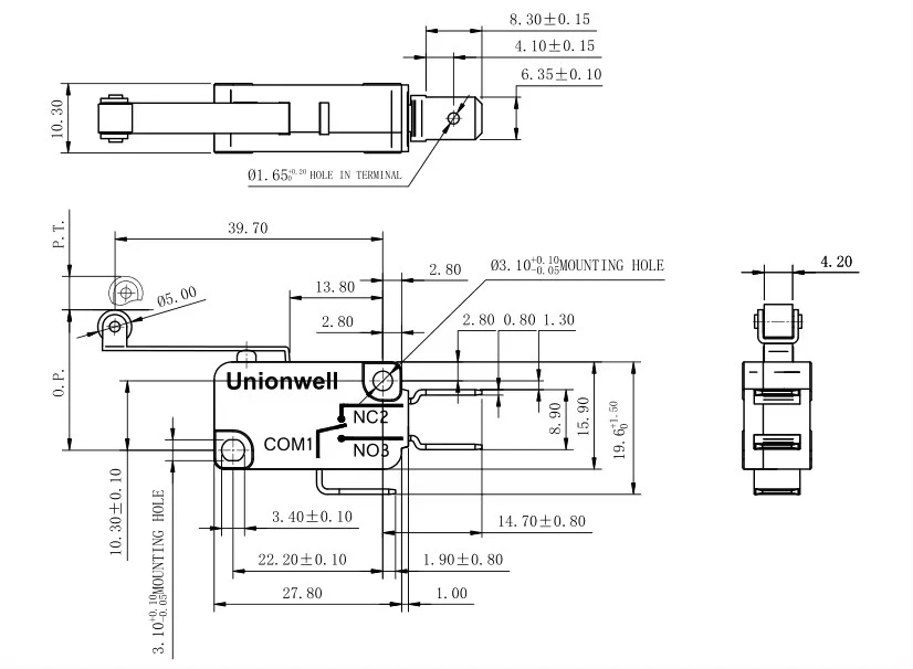 Unionwell SPST Snap Action Micro Switch