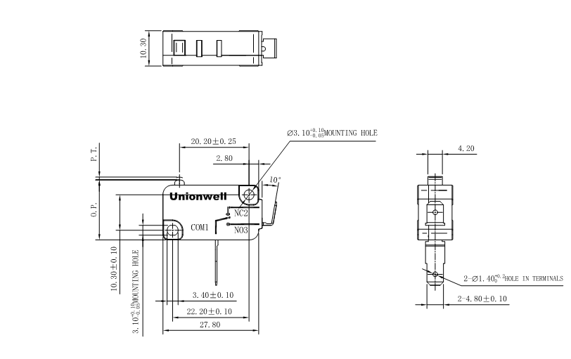 Unionwell miniature micro switch
