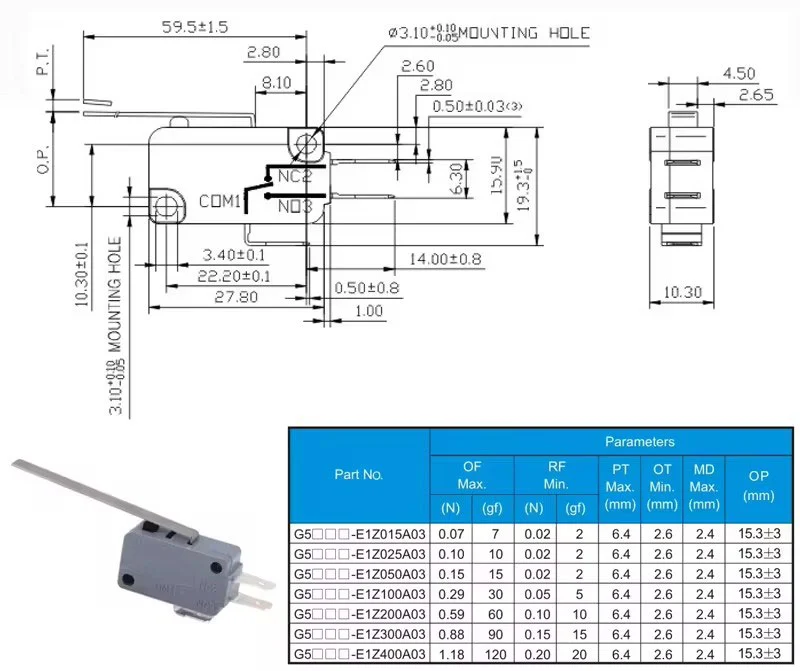Unionwell basic car micro switch