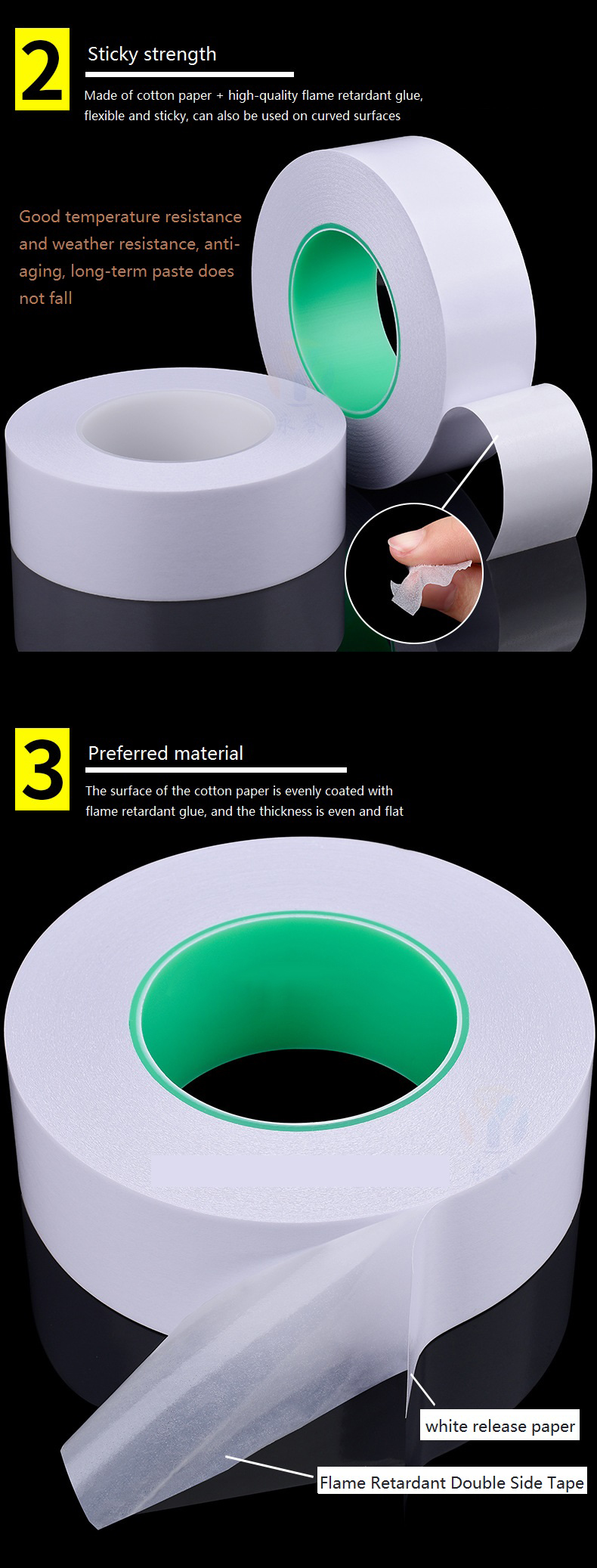 fireproof tape-fireproof double sided tape-flame retardant double sided tape