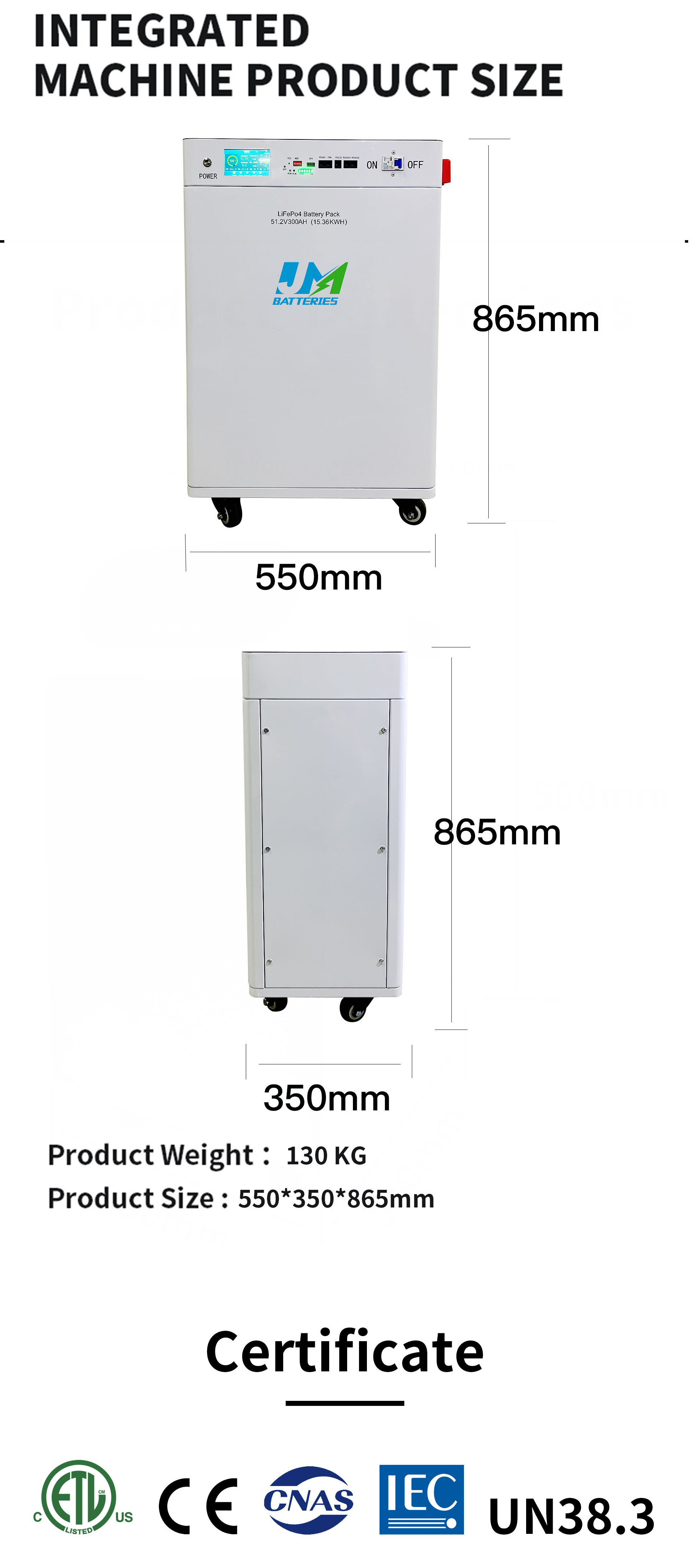 Lithium-Eisenphosphat-Batterie 48 V