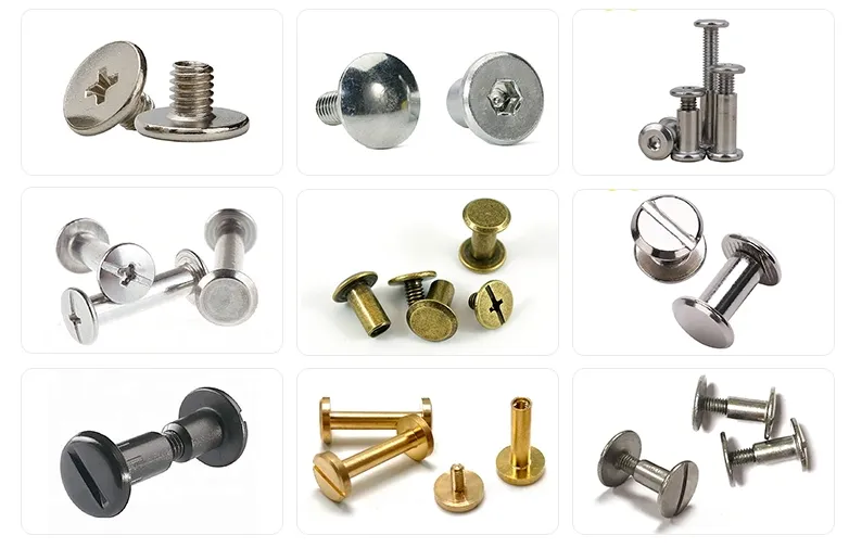 stainless steel sex screw male female book screw for book