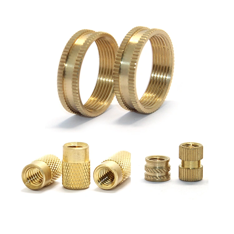 China wholesale manufacturer brass m3 m6 m8 knurled nut 8mm 42mm threaded insert nut round knurled brass nut