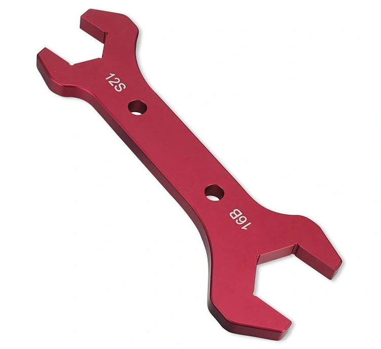 China manufacturer 6 Piece AN fitting wrench aluminum spanner wrench set double end anodized aluminum wrench