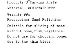cuchillo de chef DAKOO KN12808C, imagen 3